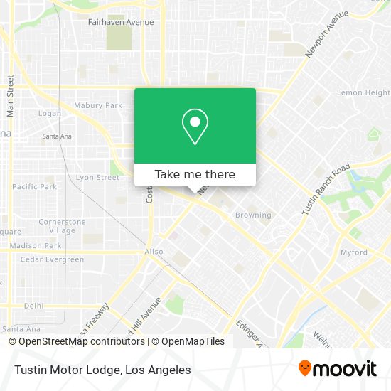 Mapa de Tustin Motor Lodge