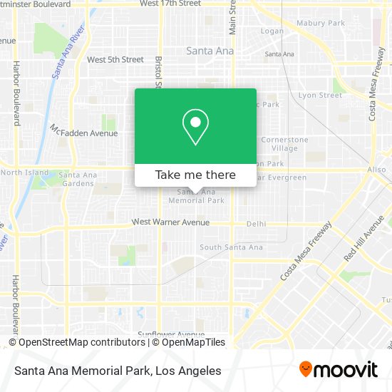 Santa Ana Memorial Park map