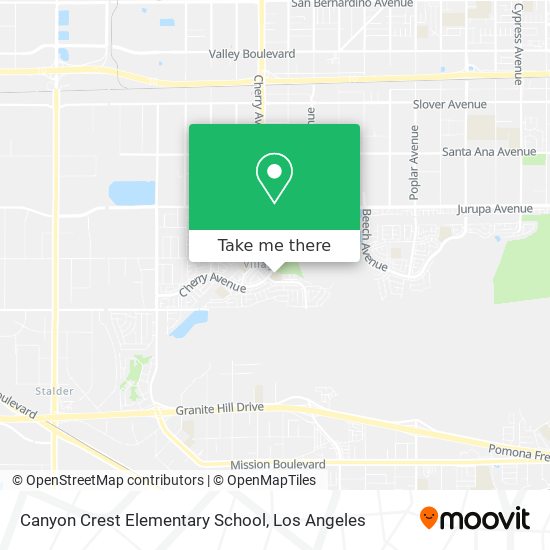 Canyon Crest Elementary School map