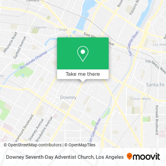 Downey Seventh-Day Adventist Church map