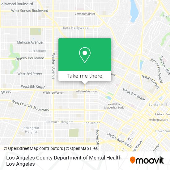 Los Angeles County Department of Mental Health map