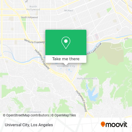 Universal City map