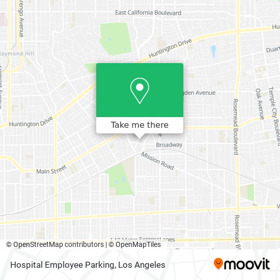 Mapa de Hospital Employee Parking