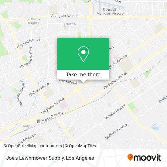 Joe's Lawnmower Supply map