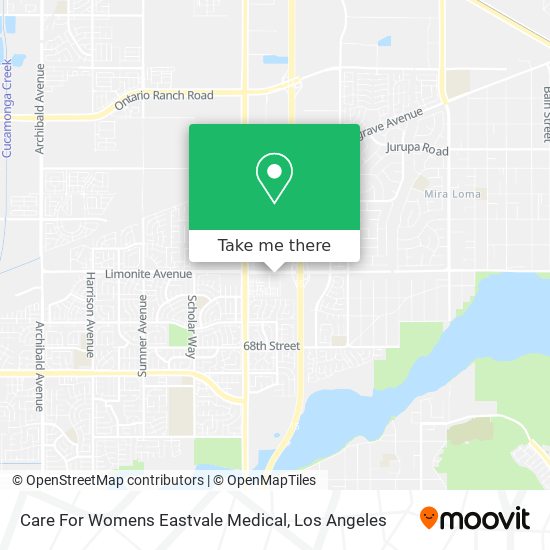 Mapa de Care For Womens Eastvale Medical