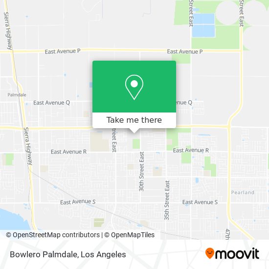 Bowlero Palmdale map