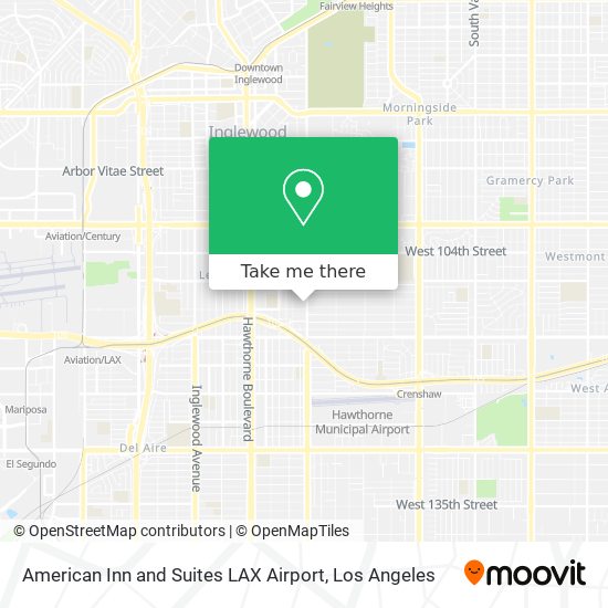 Mapa de American Inn and Suites LAX Airport