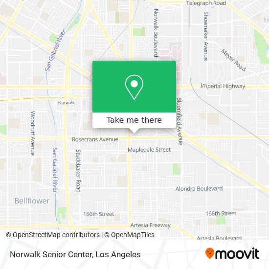 Norwalk Senior Center map