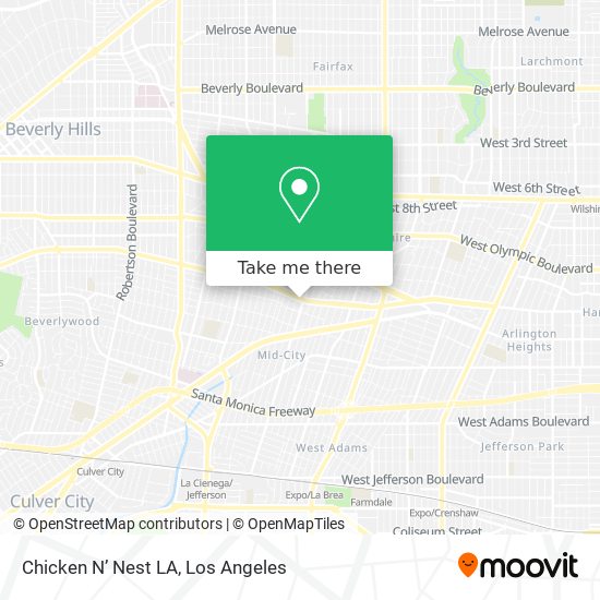 Chicken N’ Nest LA map