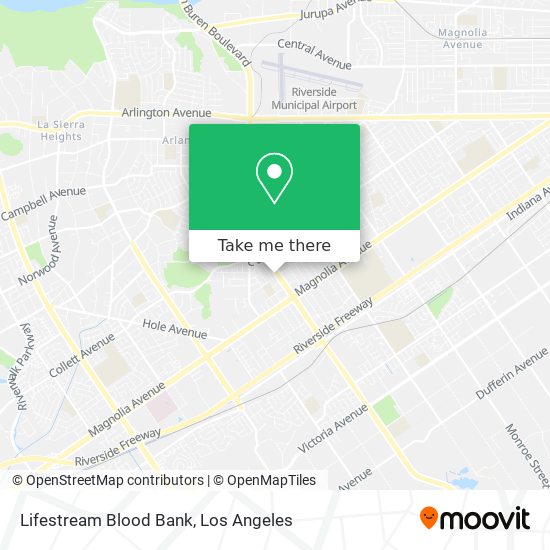 Lifestream Blood Bank map