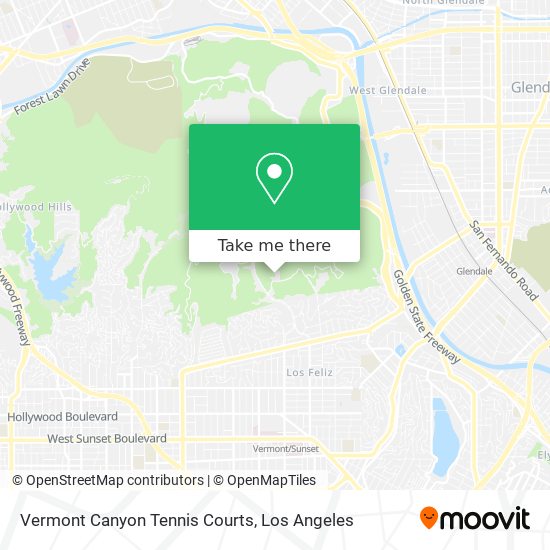 Vermont Canyon Tennis Courts map