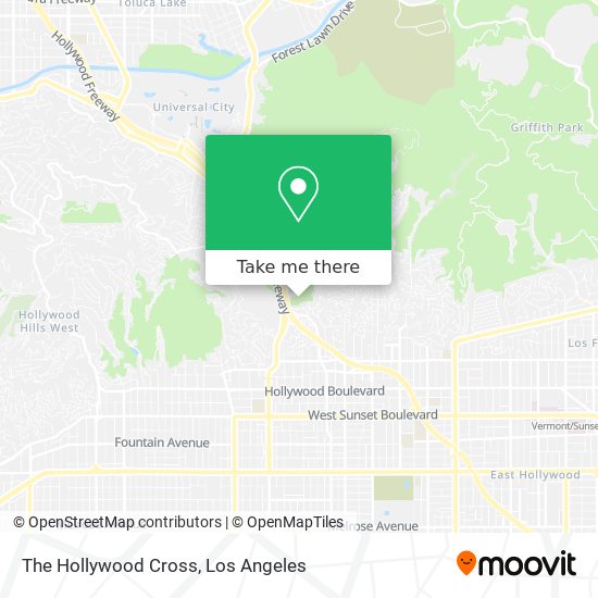 The Hollywood Cross map
