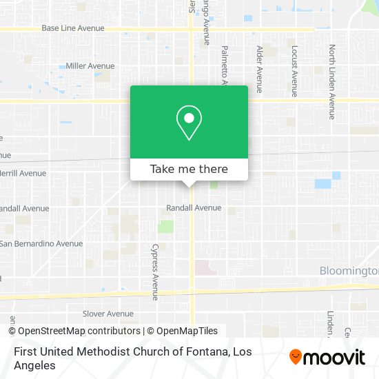 First United Methodist Church of Fontana map