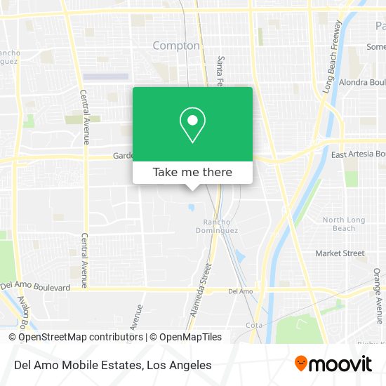 Del Amo Mobile Estates map
