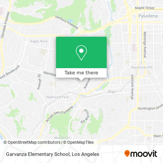 Garvanza Elementary School map