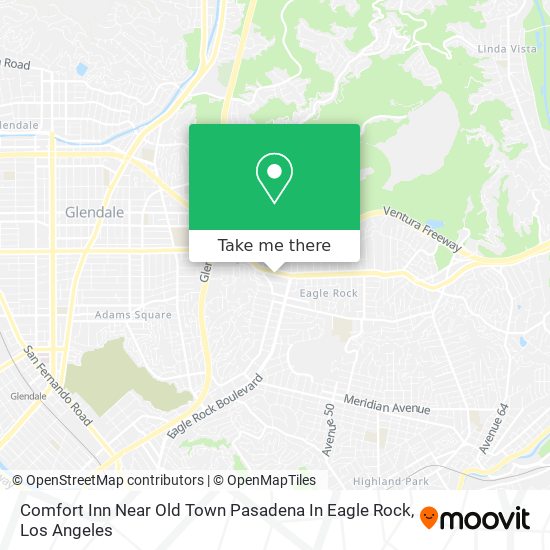 Mapa de Comfort Inn Near Old Town Pasadena In Eagle Rock