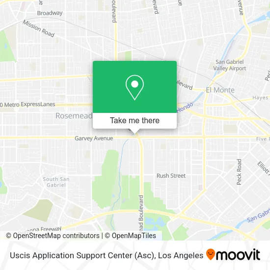 Uscis Application Support Center (Asc) map