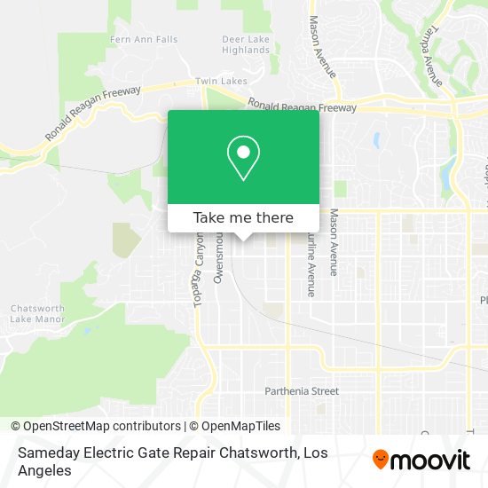 Mapa de Sameday Electric Gate Repair Chatsworth