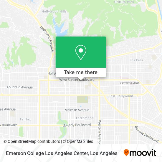 Mapa de Emerson College Los Angeles Center