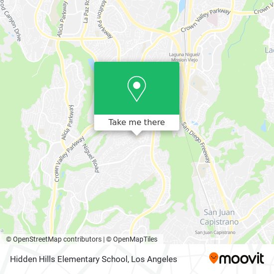 Hidden Hills Elementary School map