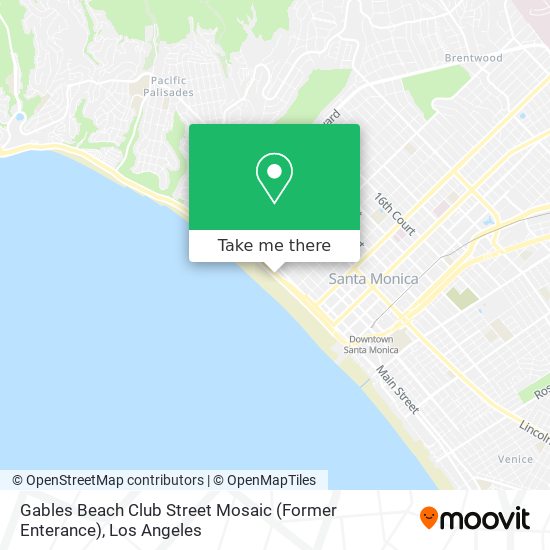 Gables Beach Club Street Mosaic (Former Enterance) map
