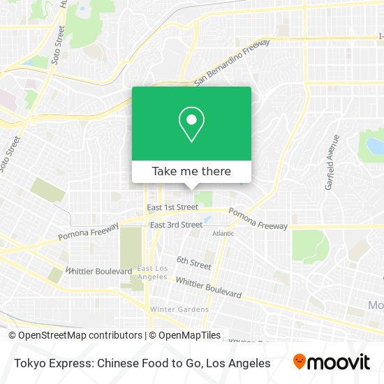 Mapa de Tokyo Express: Chinese Food to Go