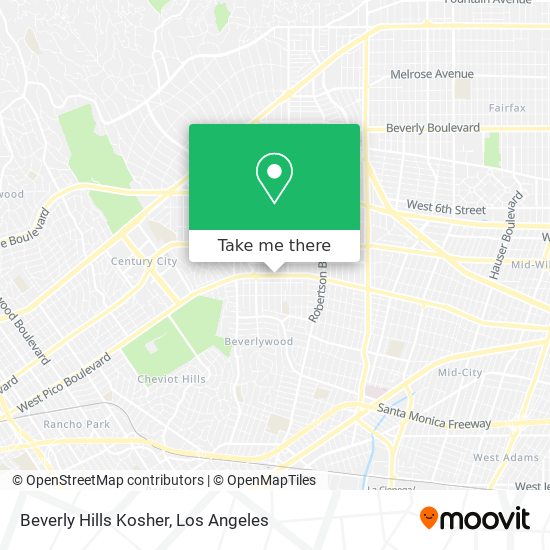 Beverly Hills Kosher map