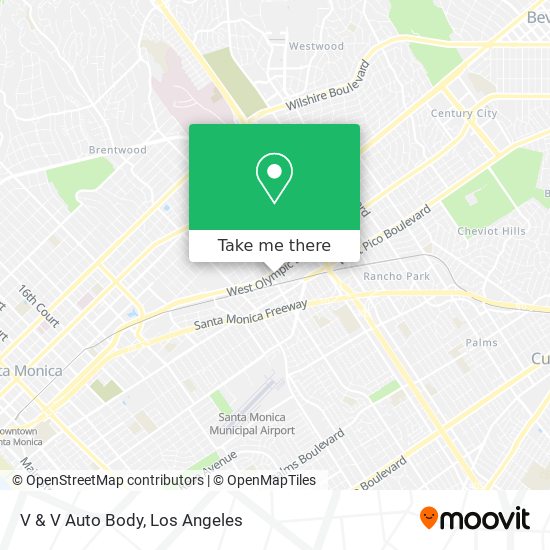 V & V Auto Body map