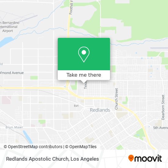 Redlands Apostolic Church map