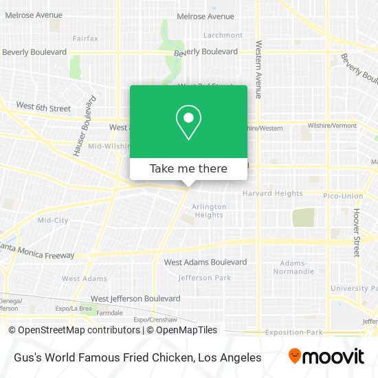 Mapa de Gus's World Famous Fried Chicken