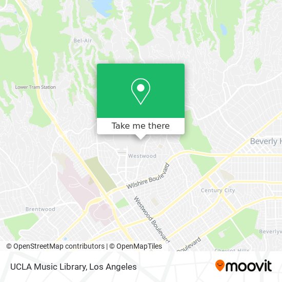 Mapa de UCLA Music Library