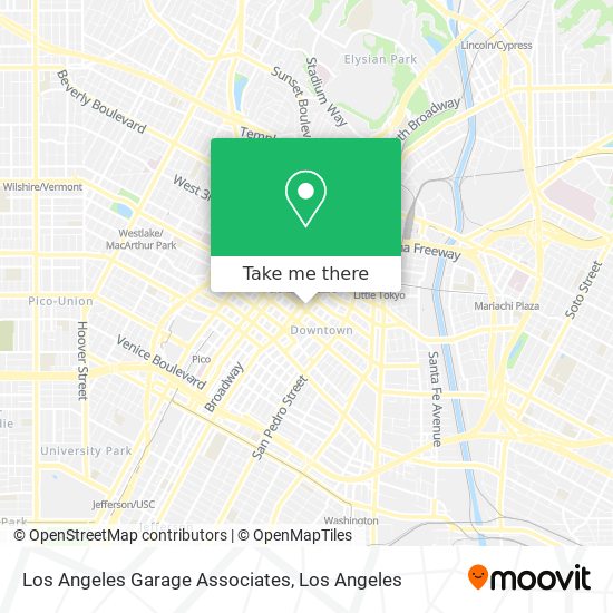 Mapa de Los Angeles Garage Associates