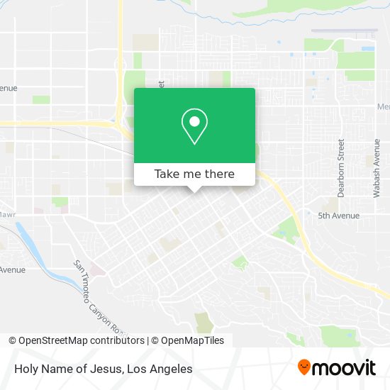 Holy Name of Jesus map