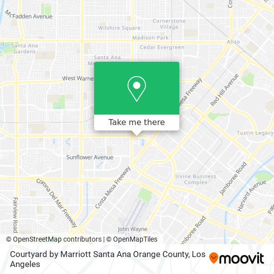 Mapa de Courtyard by Marriott Santa Ana Orange County