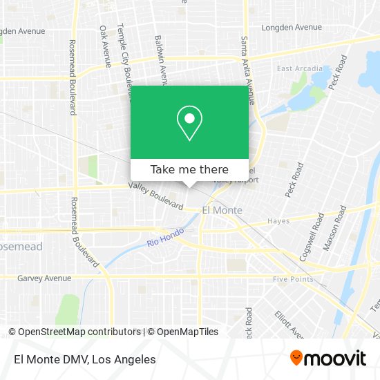 Mapa de El Monte DMV