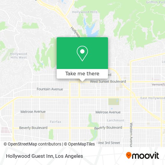 Hollywood Guest Inn map