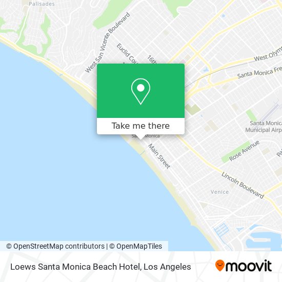 Mapa de Loews Santa Monica Beach Hotel