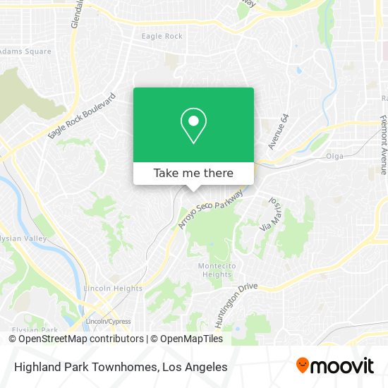 Mapa de Highland Park Townhomes