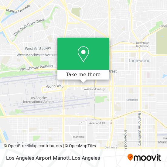 Mapa de Los Angeles Airport Mariott