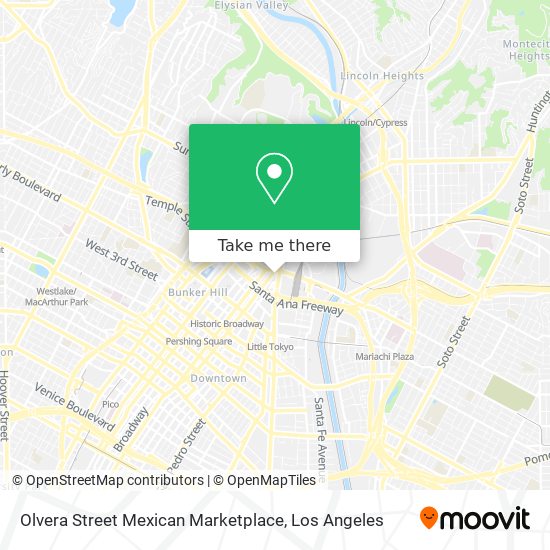 Olvera Street Mexican Marketplace map