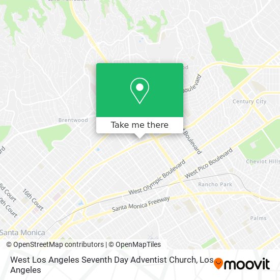 West Los Angeles Seventh Day Adventist Church map