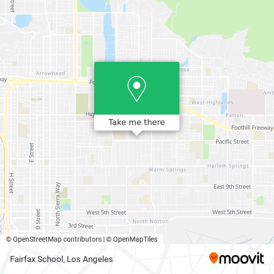 Mapa de Fairfax School