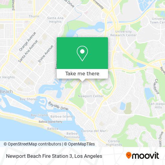 Newport Beach Fire Station 3 map