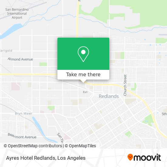 Ayres Hotel Redlands map