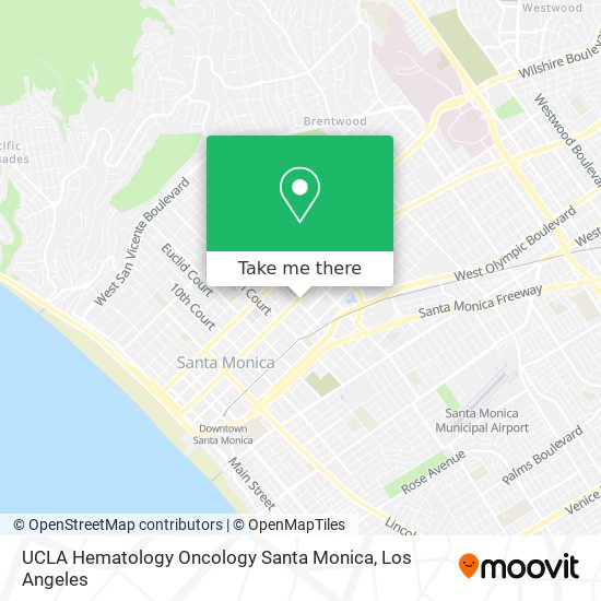 Mapa de UCLA Hematology Oncology Santa Monica