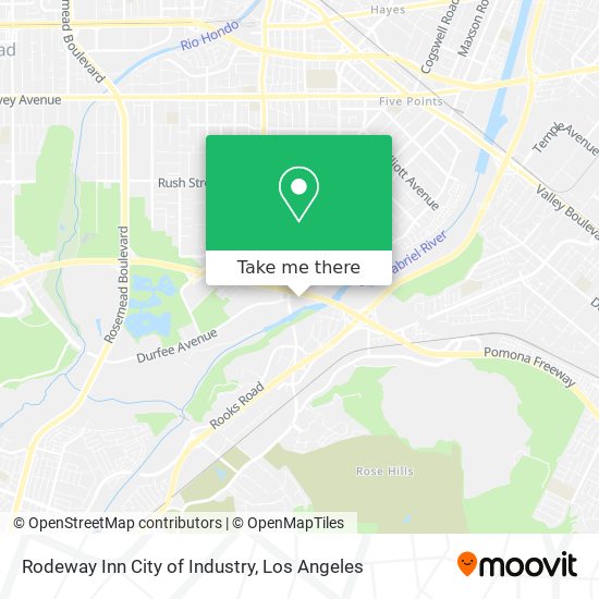 Rodeway Inn City of Industry map