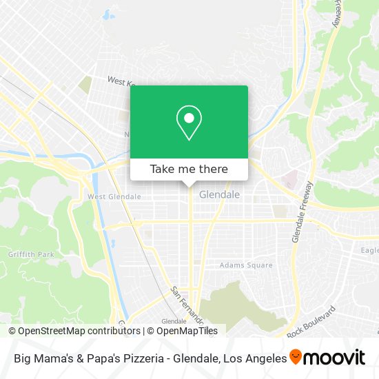 Mapa de Big Mama's & Papa's Pizzeria - Glendale