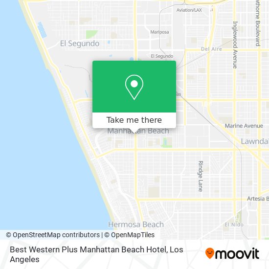 Best Western Plus Manhattan Beach Hotel map