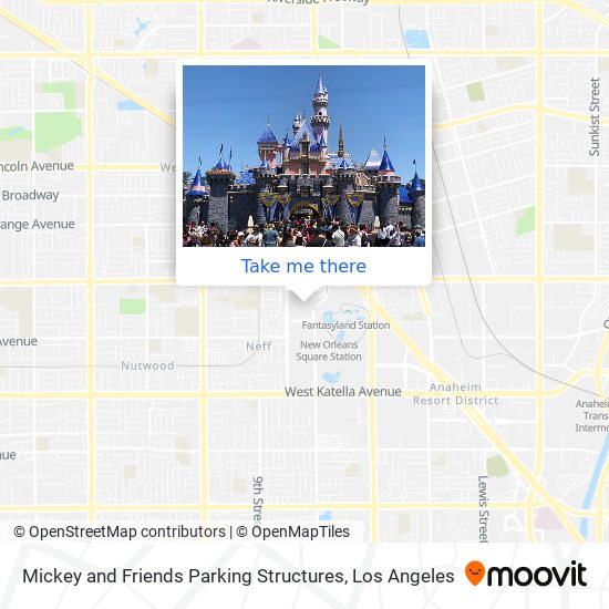 Mickey and Friends Parking Structures map