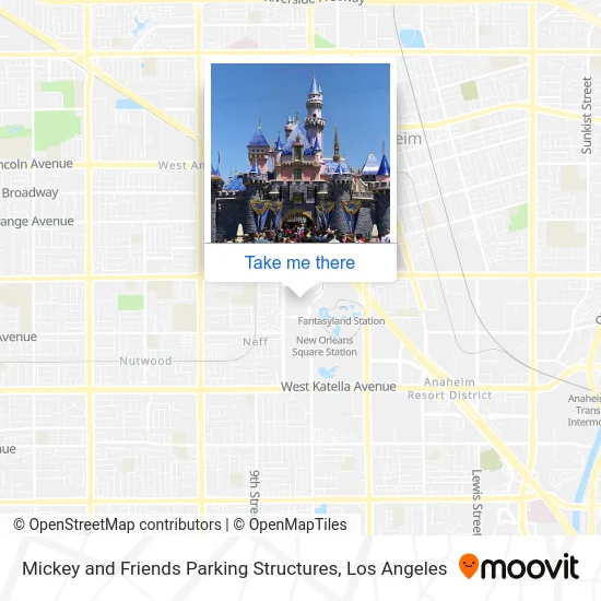 Mapa de Mickey and Friends Parking Structures